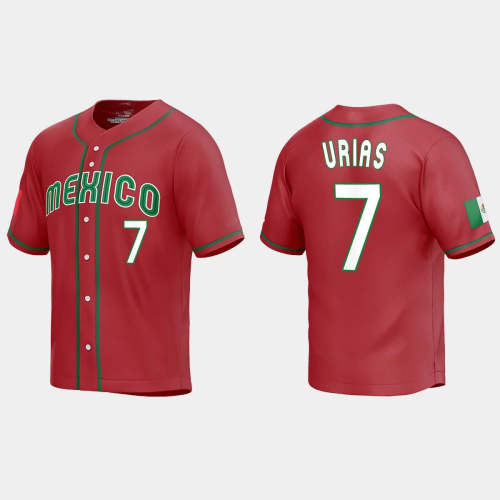 #7 JULIO URIAS MEXICO BASEBALL 2023 WORLD BASEBALL CLASSIC JERSEY �C WHITE Stitches Baseball Jerseys