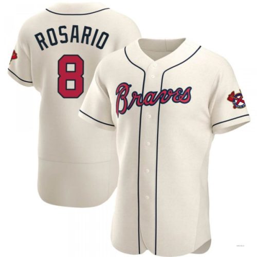 Atlanta Braves #8 Eddie Rosario Cream Alternate Jersey Stitches Baseball Jerseys