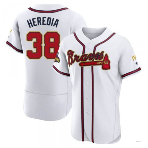 Atlanta Braves #38 Guillermo Heredia Gold White 2022 Program Jersey Stitches Baseball Jerseys