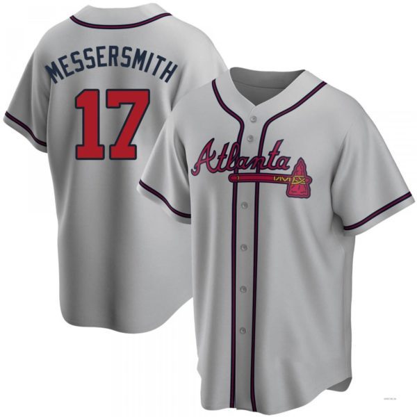 Atlanta Braves #17 Andy Messersmith Gray Road Jersey Stitches Baseball Jerseys