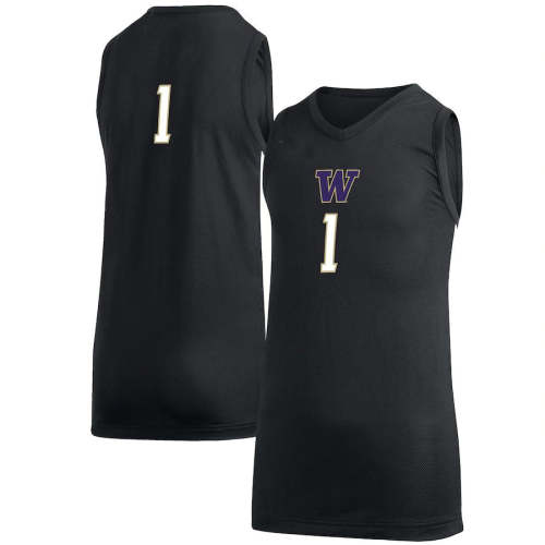 #1 W.Huskies Game Jersey Black Stitched American College Jerseys