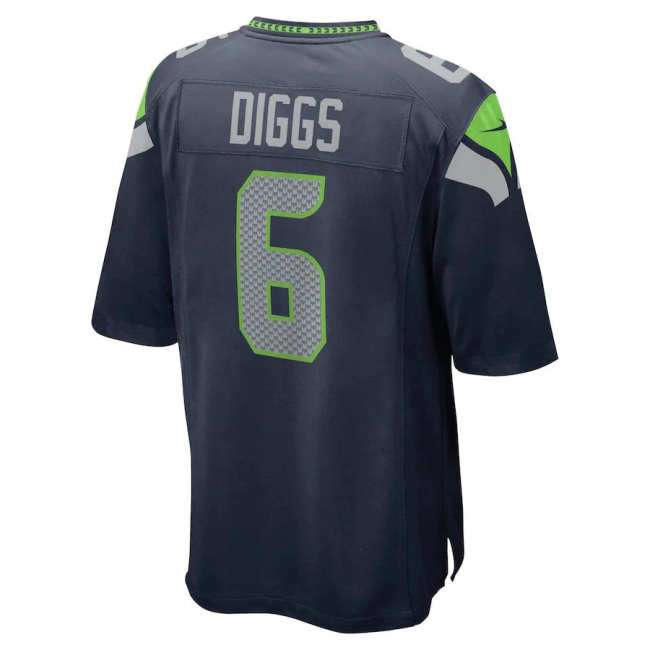 S.Seahawks #6 Quandre Diggs College Navy Game Jersey Stitched American Football Jerseys