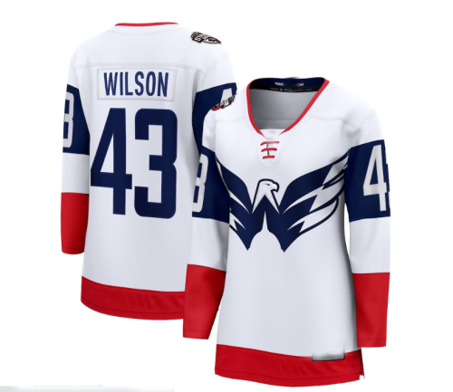 W.Capitals #43 Tom Wilson Fanatics Branded 2023 NHL Stadium Series Breakaway Player Jersey - White Stitched American Hockey Jerseys