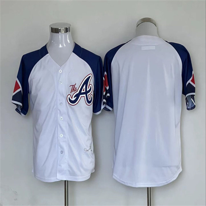Atlanta Braves  White 2023 City Connect Authentic Player Jersey Stitches Baseball Jerseys