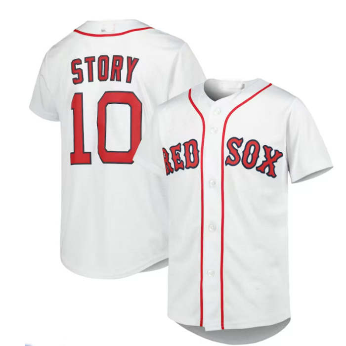 Boston Red Sox #10 Trevor Story Home Replica Player Jersey - White Baseball Jerseys