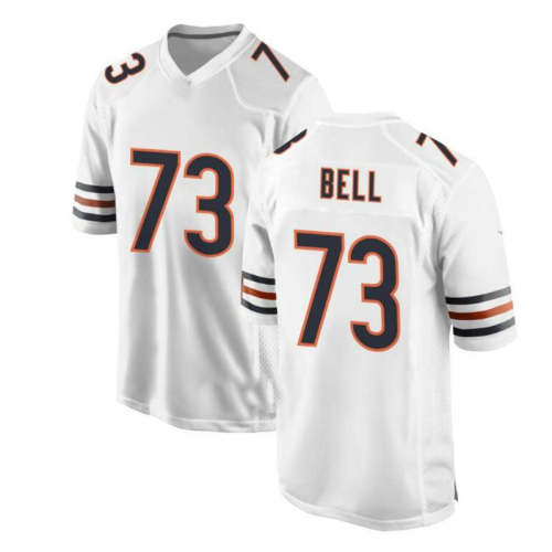 C. Bears #73 Travis Bell Game Jersey - White Stitched American Football Jerseys