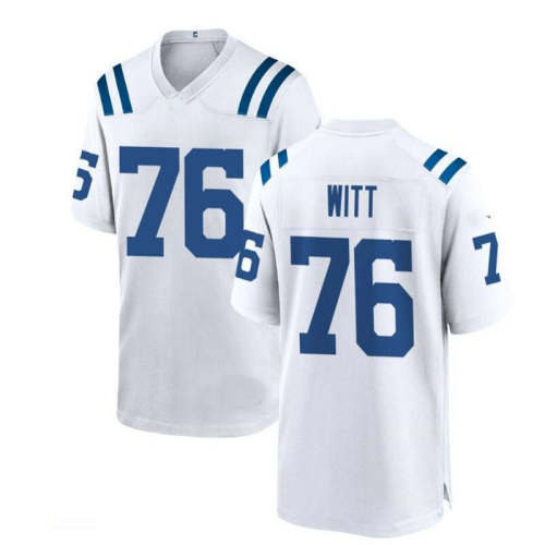 IN. Colts #76 Jake Witt Game Jersey - White Stitched American Football Jerseys