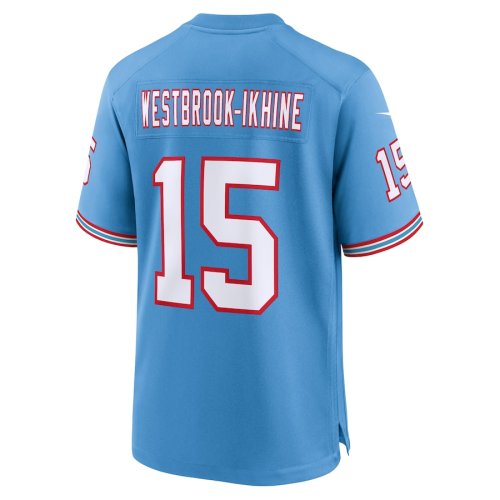 Tennessee Titans #15 Nick Westbrook-Ikhine Light Blue Oilers Throwback Player Game Jersey Stitched American Football Jerseys