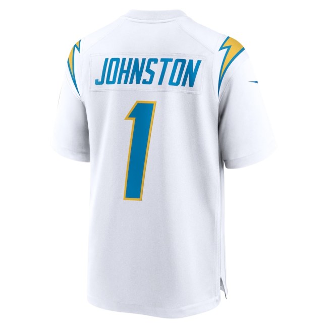 LA.Chargers #1 Quentin Johnston White Alternate Game Jersey Stitched American Football Jerseys