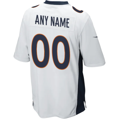 Custom D.Broncos  White Limited Jersey Stitched Jersey American Football Jerseys