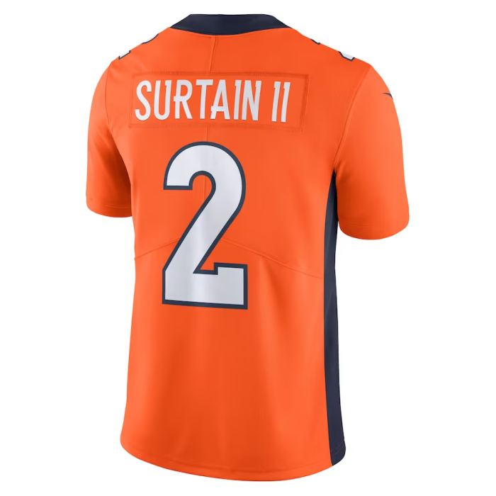 Men's Denver Broncos Patrick Surtain II Orange Vapor Untouchable Limited Jersey