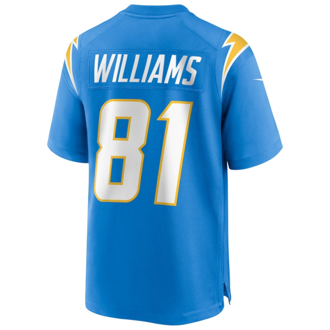 LA.Chargers #81 Mike Williams Blue Game Jersey Stitched American Football Jerseys