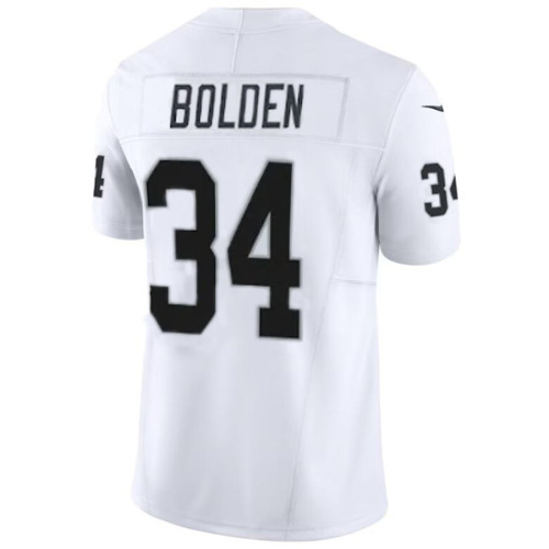 LV.Raiders #34 Brandon Bolden WhiteVopor jerseys Stitched American Football Jerseys