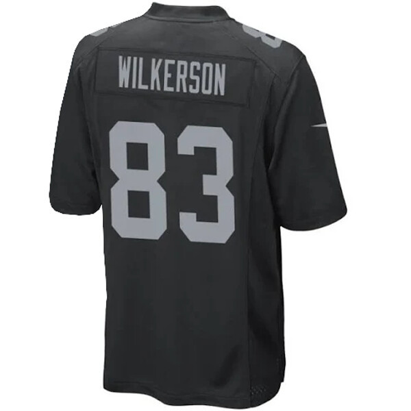 LV.Raiders #83 Kristian Wilkerson Black game Player Jersey Stitched American Football Jerseys