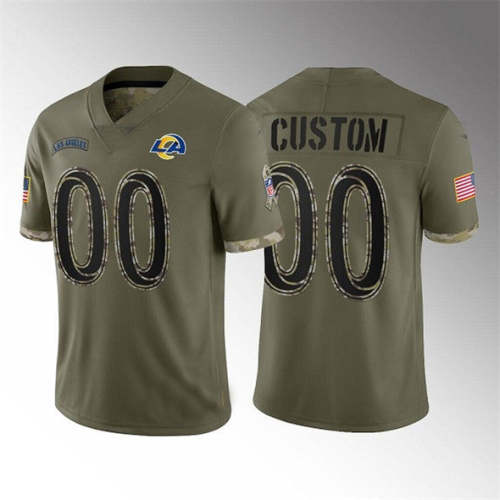 LA.Rams #88 Brycen Hopkins ACTIVE PLAYER 2022 Olive Salute To Service Limited Stitched Jersey Football Jersey