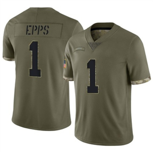 LV.Raiders #1 Marcus Epps ACTIVE PLAYER 2022 Olive Salute To Service Limited Stitched Jersey  American Football Jerseys