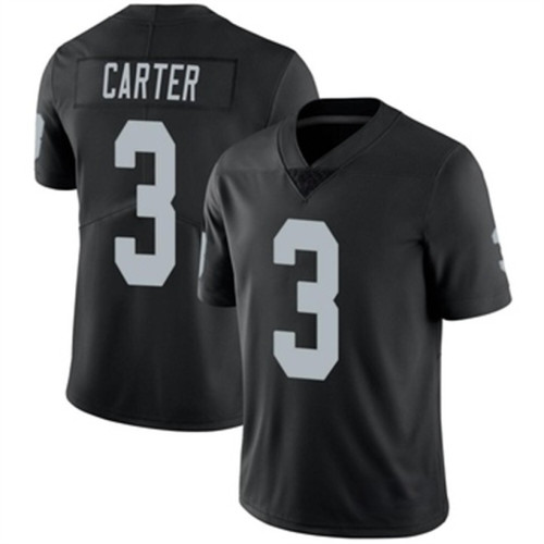 LV. Raiders #3 DeAndre Carter Black Vapor Elite Jersey Stitched American Football Jerseys