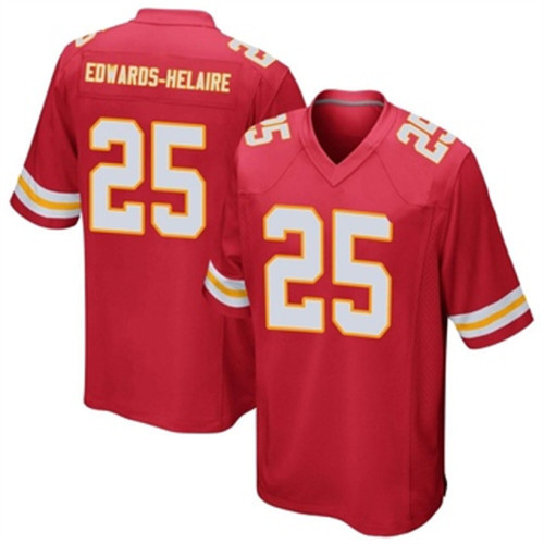 KC.Chiefs #25 Clyde Edwards-Helaire Red Game Jersey Stitched American Football Jerseys