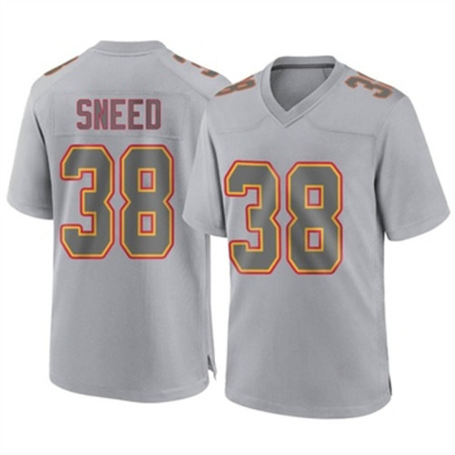 KC.Chiefs #38 L'Jarius Sneed Gray Atmosphere Game Jersey Stitched American Football Jerseys