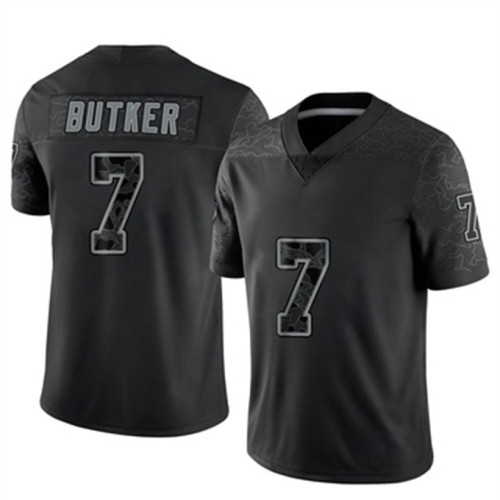 KC.Chiefs #7 Harrison Butker Black RFLCTV Limited Jersey Stitched American Football Jerseys