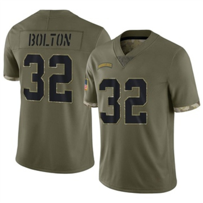 KC.Chiefs #32 Nick Bolton ACTIVE PLAYER 2022 Olive Salute To Service Limited Stitched American Football Jerseys