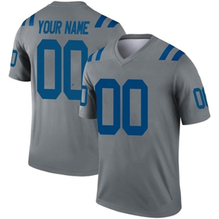 Custom IN.Colts Gray Limited Jersey Stitched American Football Jerseys