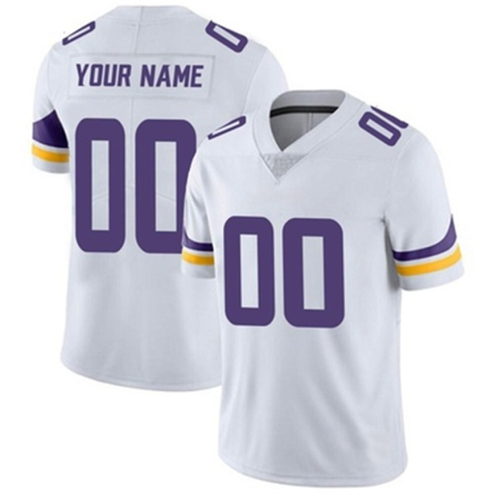 Custom MN.Vikings White Limited Jersey Stitched Jerseys Football Jerseys