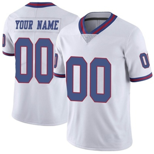 Custom NY.Giants White Team Logo Vapor Limited Jersey Stitched American Football Jerseys