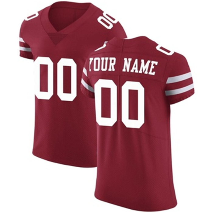 Custom SF.49ers Scarlet Vapor Untouchable Elite Jersey Stitched American Football Jerseys