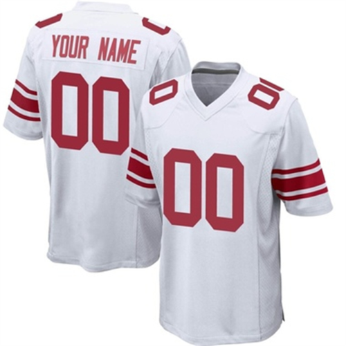 Custom NY.Giants White Limited Jersey Stitched American Football Jerseys