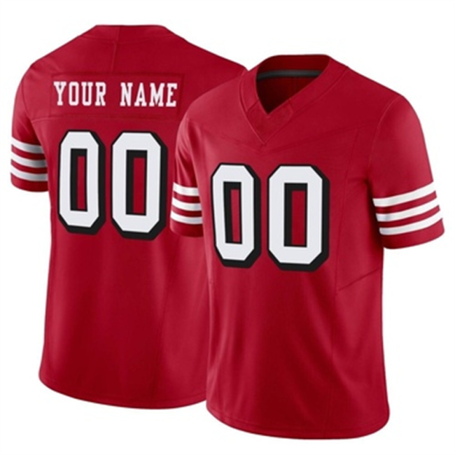 Custom SF.49ers Red Vapor Untouchable Stitched Football Jersey Stitched American Football Jerseys