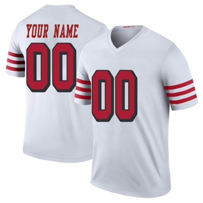 Custom SF.49ers White Limited Jersey Stitched American Football Jerseys