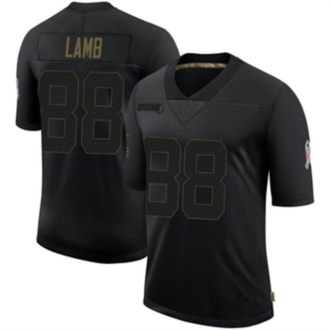 D.Cowboys #88 CeeDee Lamb Black Limited 2020 Salute To Service Jersey  American Football Jerseys