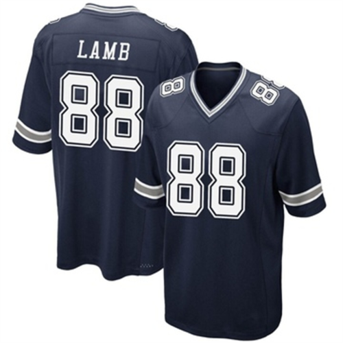 D.Cowboys #88 CeeDee Lamb Navy Game Jersey Stitched Amarican Football Jerseys