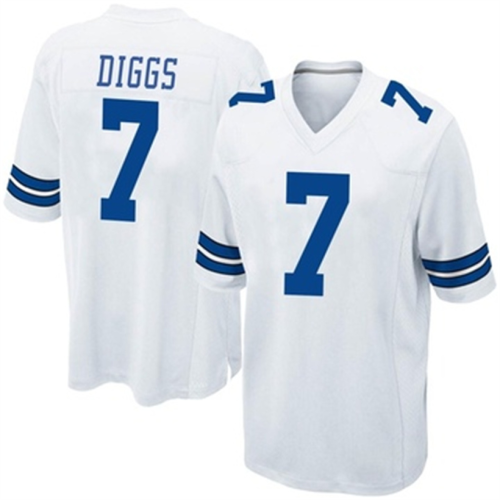 D.Cowboys #7 Trevon Diggs White Game Jersey Stitched American Football Jerseys Wholesale