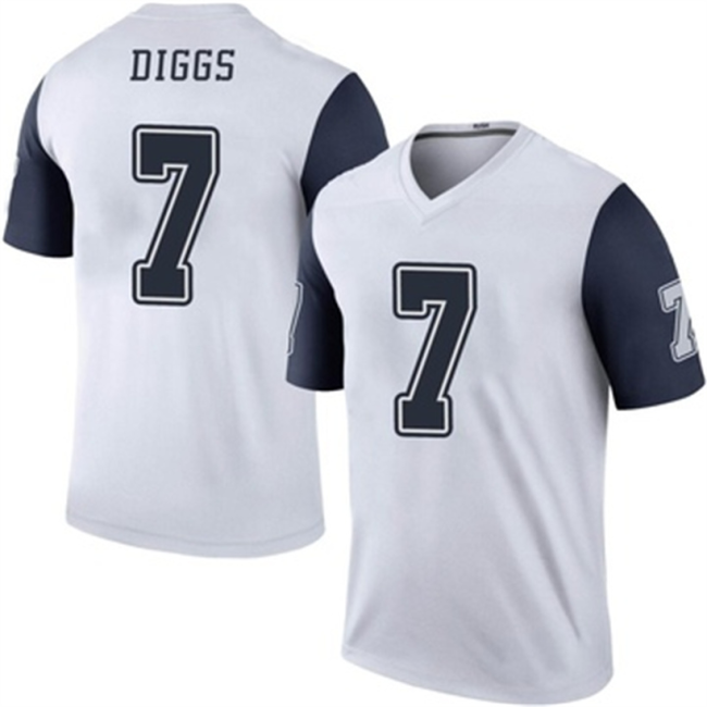 D.Cowboys #7 Trevon Diggs White Legend Color Rush Jersey Stitched American Football Jerseys Wholesale