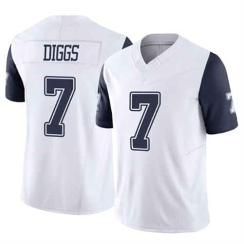 D.Cowboys #7 Trevon Diggs White Limited 2nd Alternate Vapor FUSE Jersey Stitched American Football Jerseys