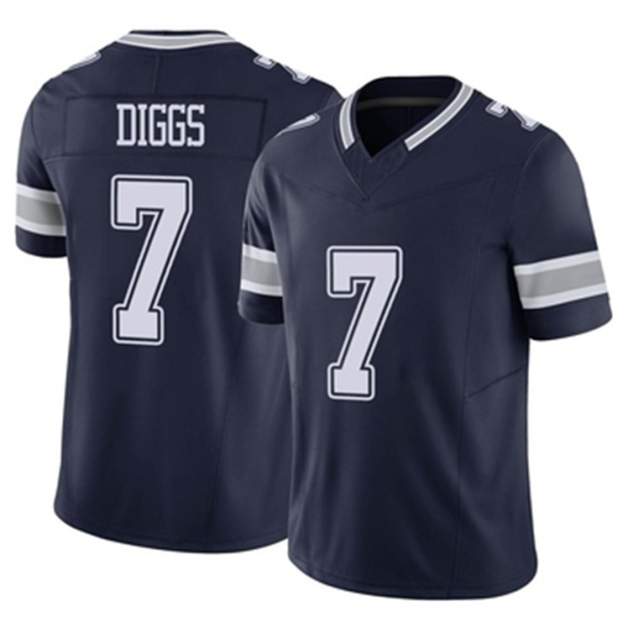 D.Cowboys #7 Trevon Diggs Navy Limited Vapor FUSE Jersey Stitched American Football Jerseys