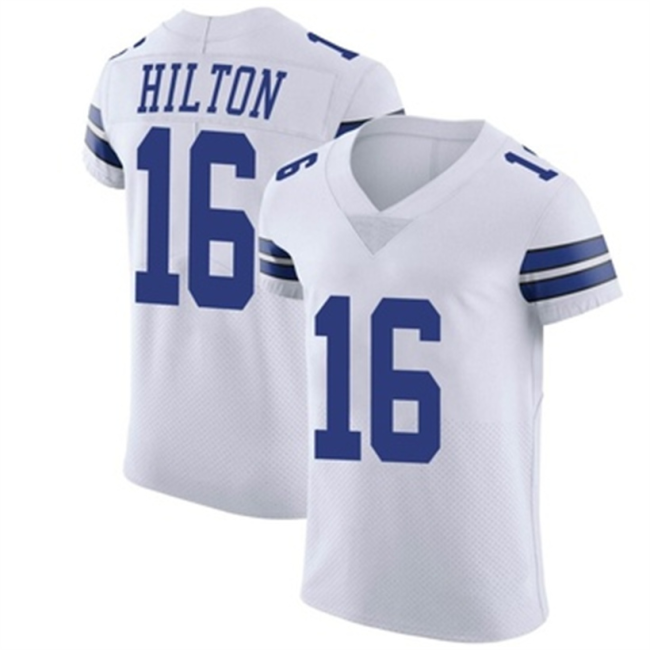 D.Cowboys #16 TY Hilton White Elite Vapor Untouchable Jersey Stitched American Football Jerseys