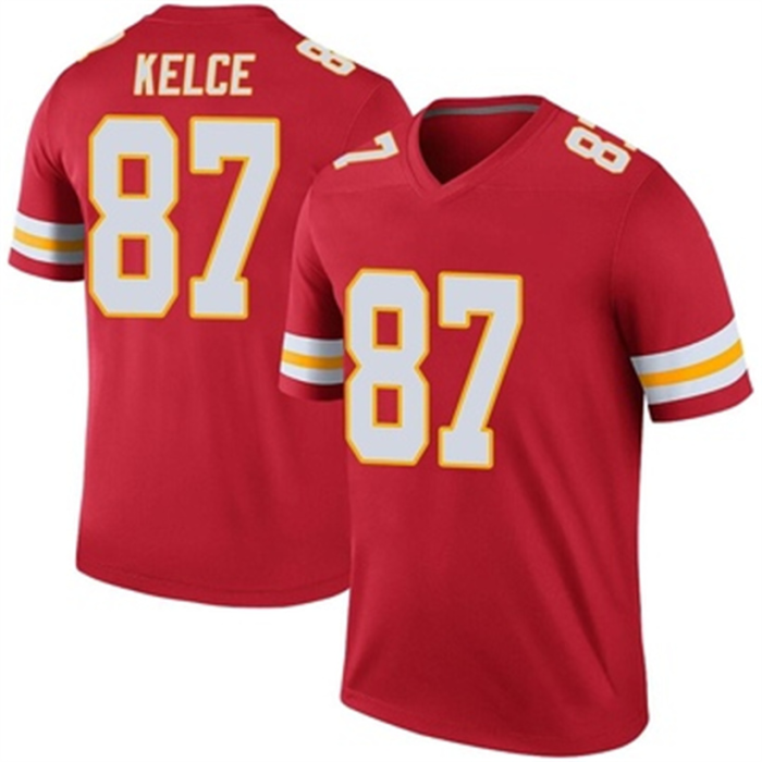 KC.Chiefs #87 Travis Kelce Red Legend Color Rush Jersey Stitched American Football Jerseys
