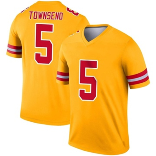 KC.Chiefs #5 Tommy Townsend Gold Legend Inverted Jersey Stitched American Football Jerseys