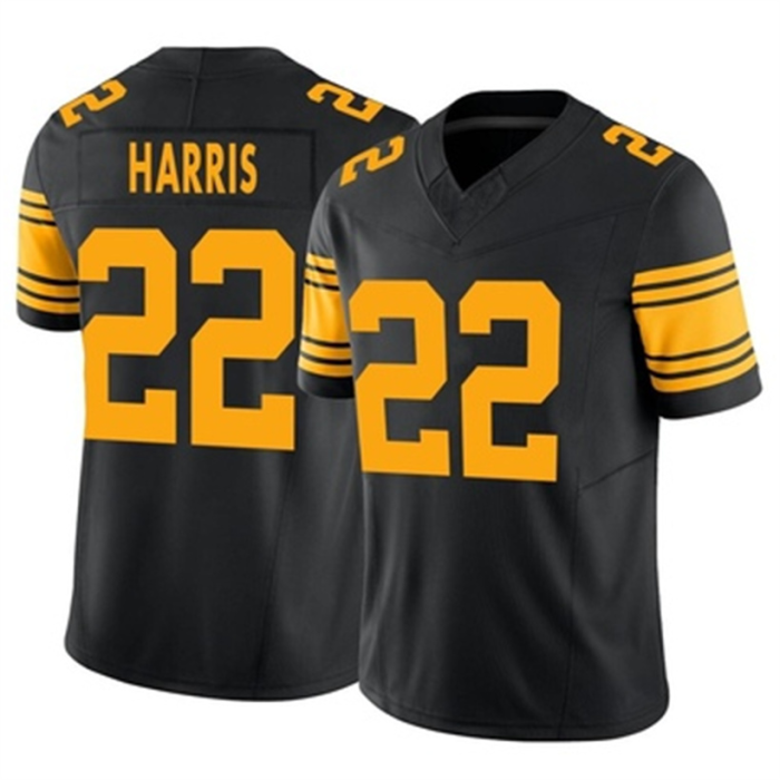 P.Steelers #22 Najee Harris 2nd Alternate Vapor FUSE Jersey Black Limited Stitched American Football Jerseys