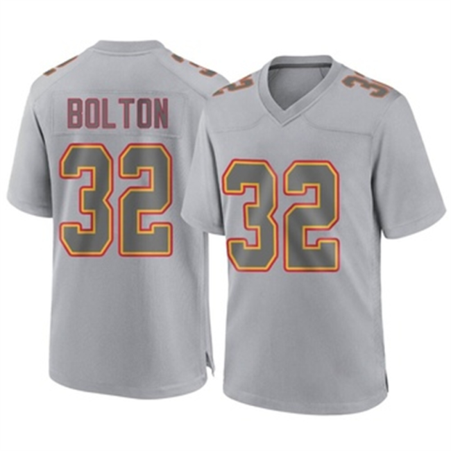 KC.Chiefs #32 Nick Bolton Gray Game Atmosphere Fashion Jersey Stitched American Football Jerseys