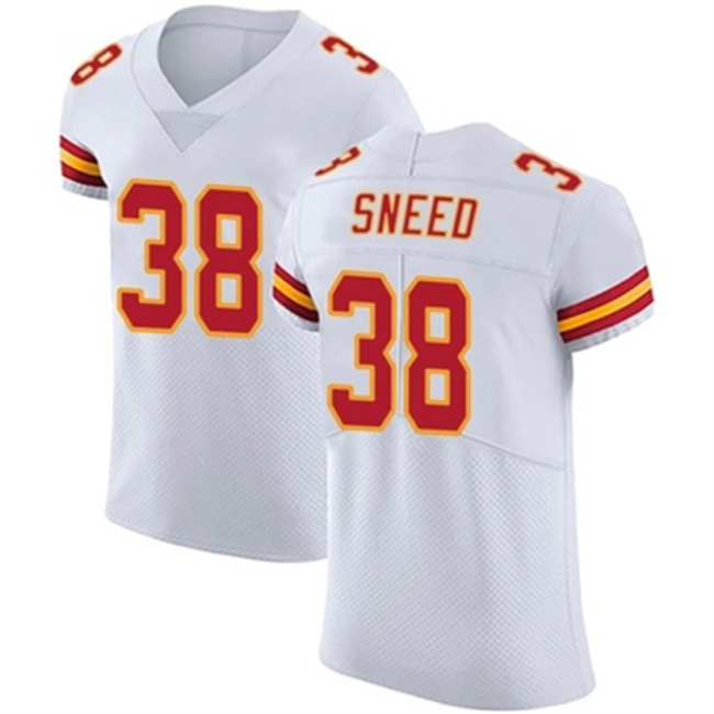 KC.Chiefs #38 LJarius Sneed White Elite Vapor Untouchable Jersey Stitched American Football Jerseys