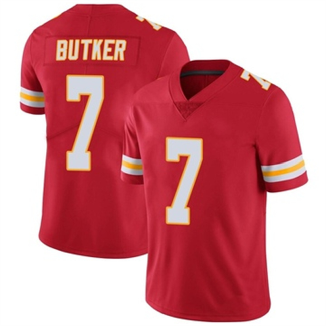 KC.Chiefs #7 Harrison Butker Red Limited Team Color Vapor Untouchable Jersey Stitched American Football Jerseys