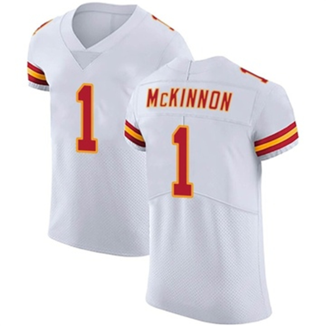 KC.Chiefs #1 Jerick McKinnon White Elite Vapor Untouchable Jersey Stitched American Football Jerseys