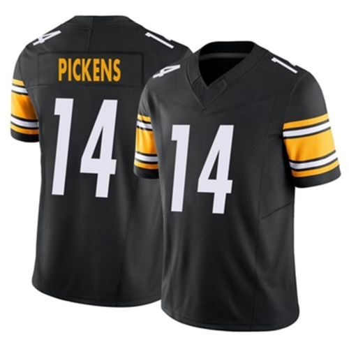 P.Steelers #14 George Pickens Vapor FUSE Jersey Black Limited Stitched American Football Jerseys