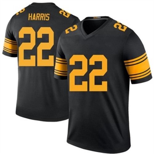 P.Steelers #22 Najee Harris Color Rush Jersey Black Legend Stitched American Football Jerseys
