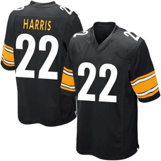 P.Steelers #22 Najee Harris Team Color Jersey Black Game Stitched American Football Jerseys