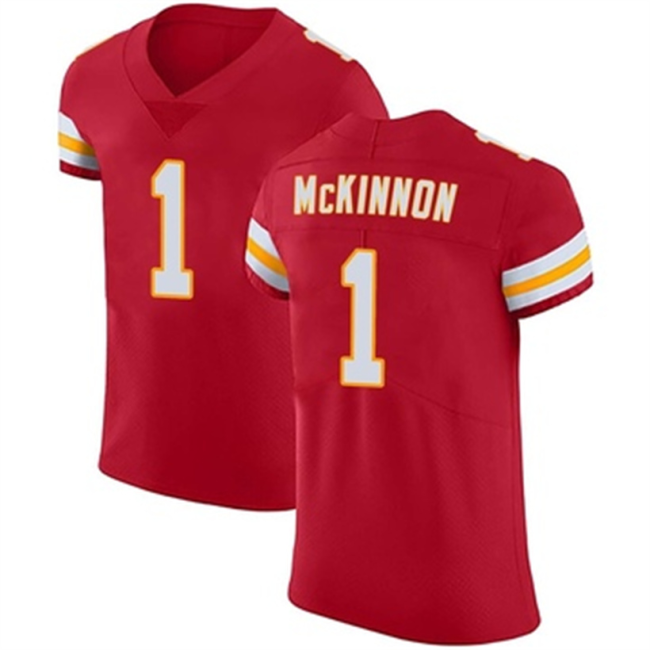 KC.Chiefs #1 Jerick McKinnon Red Elite Team Color Vapor Untouchable Jersey Stitched American Football Jerseys